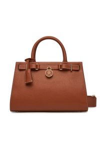 TOMMY HILFIGER - Tommy Hilfiger Torebka American Icon Mini Tote Leather AW0AW17188 Brązowy. Kolor: brązowy. Materiał: skórzane