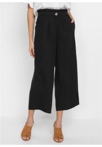 Spodnie culotte TENCEL™ Lyocell bonprix czarny. Kolor: czarny. Materiał: lyocell #2