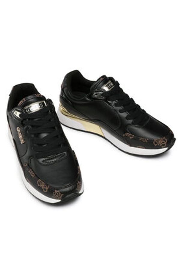 Guess Sneakersy Moxea FL5MOX FAL12 Czarny. Kolor: czarny. Materiał: skóra