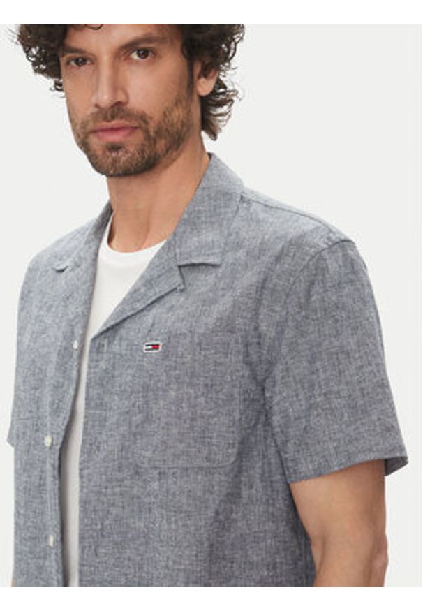 Tommy Jeans Koszula DM0DM20895 Granatowy Regular Fit. Kolor: niebieski. Materiał: bawełna