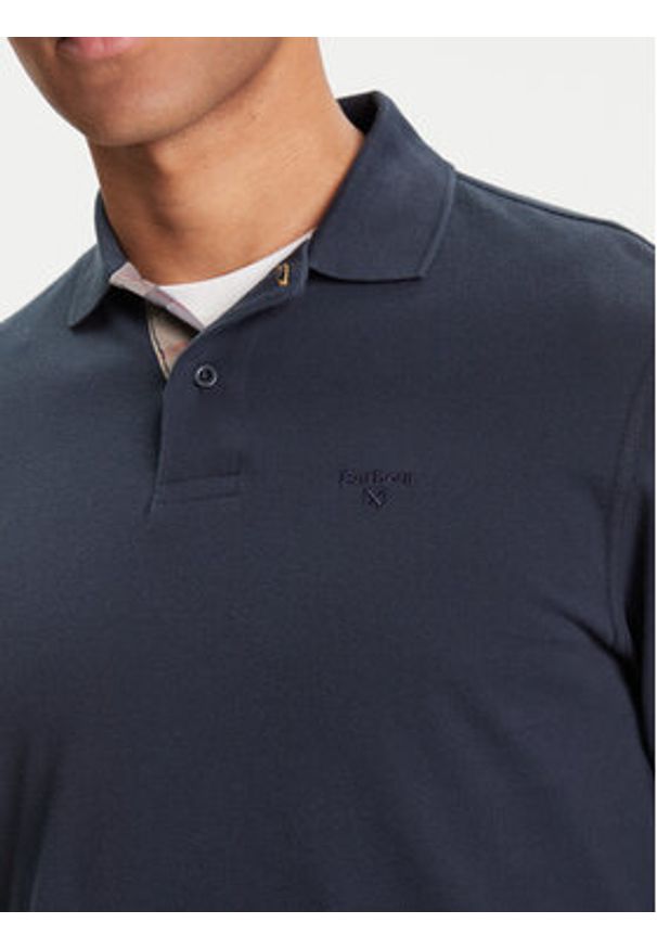 Barbour Polo Tartan MML0705NY91 Granatowy Regular Fit. Typ kołnierza: polo. Kolor: niebieski. Materiał: bawełna