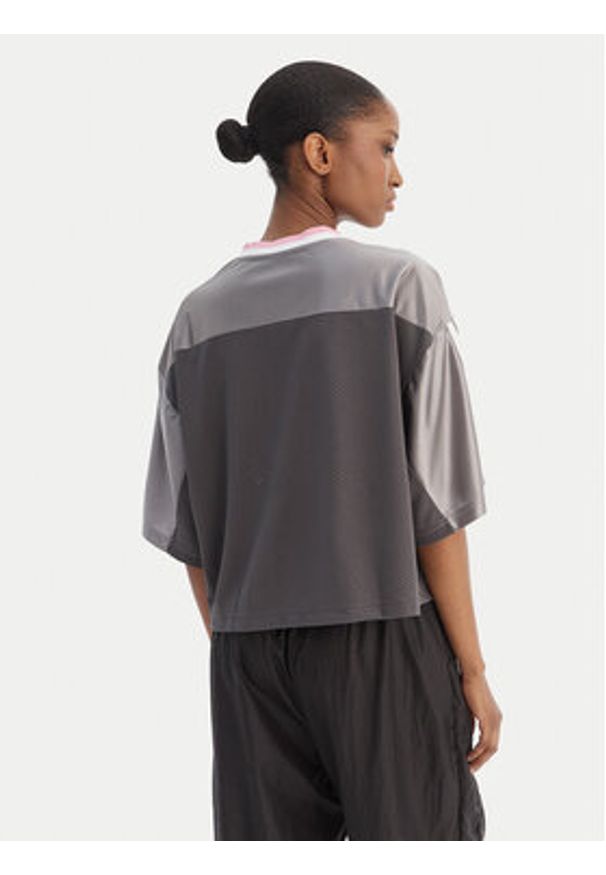 Adidas - adidas T-Shirt Stadium KC4977 Szary Loose Fit. Kolor: szary. Materiał: syntetyk