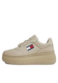 Tommy Jeans Sneakersy Tjw Retro Basket Flatform Ess EN0EN02506 Beżowy. Kolor: beżowy. Materiał: skóra #4