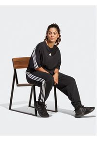Adidas - adidas Spodnie dresowe Future Icons 3-Stripes Regular Tracksuit Bottoms (Plus Size) HT4703 Czarny Regular Fit. Kolekcja: plus size. Kolor: czarny. Materiał: bawełna #5