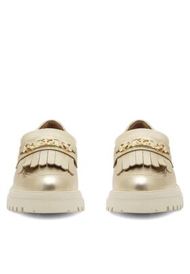 Eva Minge Loafersy ANGE-1018 Złoty. Kolor: złoty. Materiał: skóra