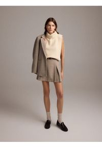 Reserved - Spódnica mini z wełną - wielobarwny. Materiał: wełna #1