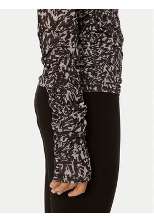 Patrizia Pepe Bluzka 8M1621 J221-YA19 Czarny Slim Fit. Kolor: czarny. Materiał: syntetyk