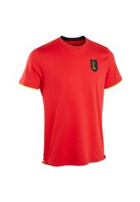 KIPSTA - Koszulka do piłki nożnej Kipsta FF100 Belgia 2024. Kolor: czerwony. Materiał: materiał, bawełna