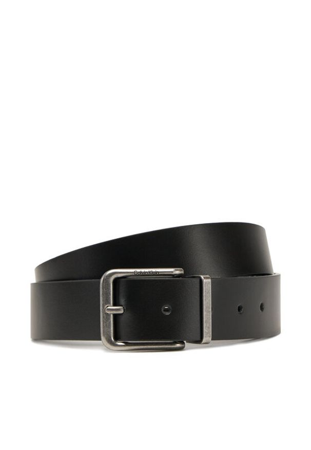 Calvin Klein Jeans Pasek Męski Casual Pin Buckle 3.5Mm LV04G7029G Czarny. Kolor: czarny. Materiał: skóra. Styl: casual