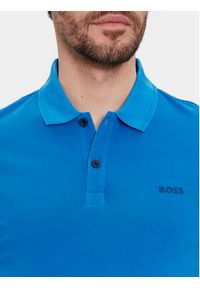 BOSS - Boss Polo Prime 50468576 Niebieski Slim Fit. Typ kołnierza: polo. Kolor: niebieski. Materiał: bawełna #5