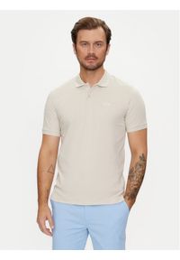 Calvin Klein Polo Smooth K10K111657 Beżowy Slim Fit. Typ kołnierza: polo. Kolor: beżowy. Materiał: bawełna