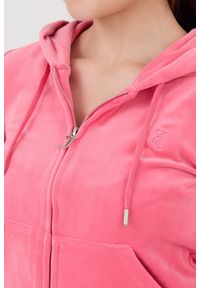 Juicy Couture - JUICY COUTURE Różowa damska bluza Robertson Hoodie, Rozmiar L. Kolor: różowy #3