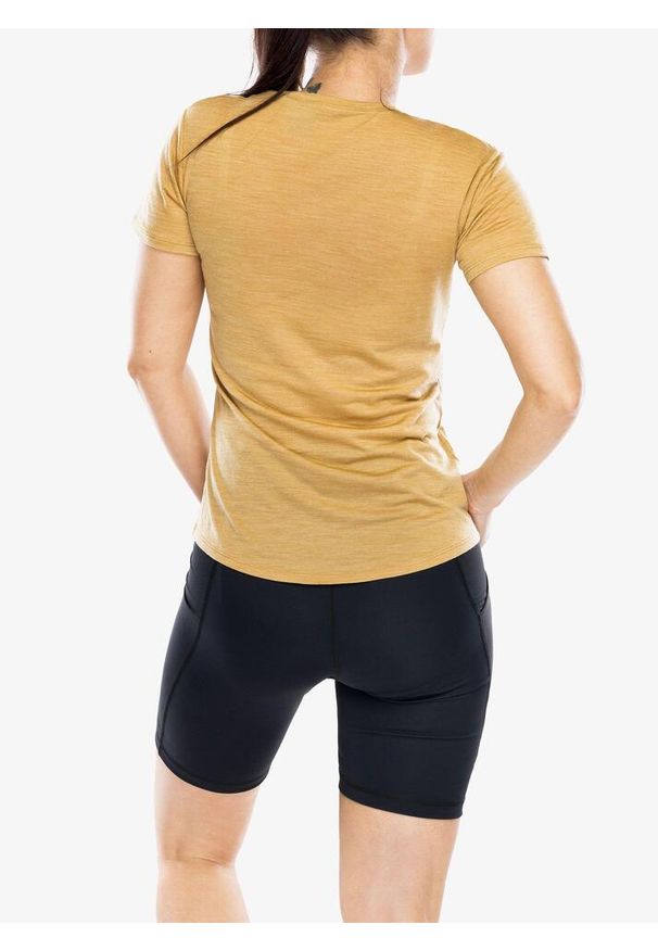 MONS ROYALE - Koszulka merino damska Mons Royale Zephyr Merino Cool Tee. Kolor: żółty