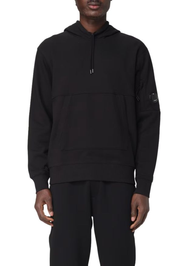 C.P. Company - C.P. COMPANY Czarna męska bluza Sweat Hooded, Rozmiar M. Kolor: czarny