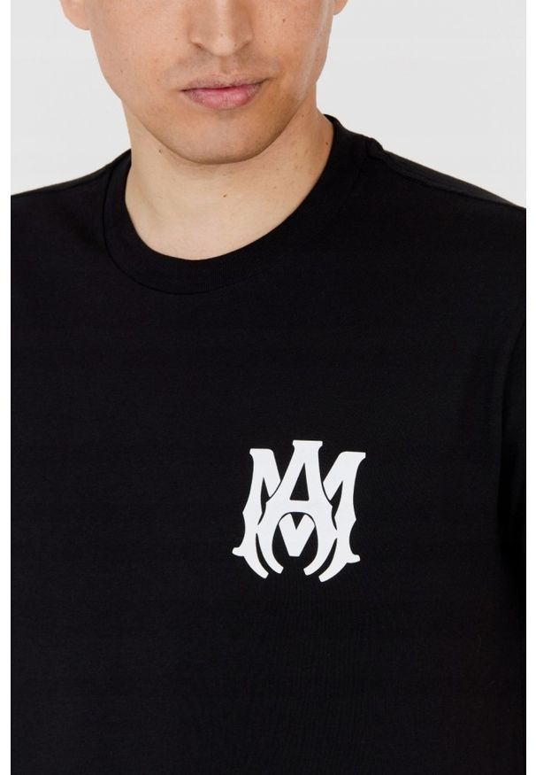 Amiri - AMIRI T-shirt męski czarny z logo na plecach, Rozmiar XXL. Kolor: czarny