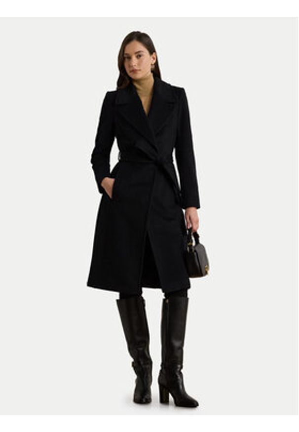 Lauren Ralph Lauren - LAUREN RALPH LAUREN Płaszcz wełniany 297962169001 Czarny Regular Fit. Kolor: czarny. Materiał: wełna, syntetyk