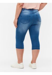 Zizzi Spodnie capri O10305H Niebieski Slim Fit. Kolor: niebieski. Materiał: bawełna, syntetyk #2