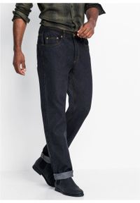 Dżinsy z elastycznymi wstawkami w talii CLASSIC FIT STRAIGHT bonprix czarny denim. Kolor: czarny #5