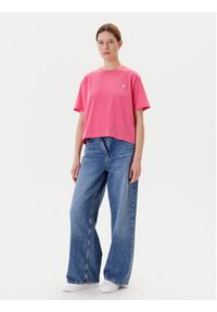 Guess T-Shirt W4YI05 K8HM0 Różowy Boxy Fit. Kolor: różowy. Materiał: bawełna #4
