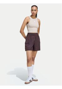 Adidas - adidas Top Essentials KD3822 Beżowy Slim Fit. Kolor: beżowy. Materiał: wiskoza #3