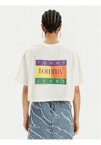 Tommy Jeans T-Shirt Summer Flag DW0DW18141 Biały Oversize. Kolor: biały. Materiał: bawełna