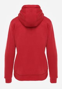Renee - Czerwona Bluza z Kapturem Corbetes. Typ kołnierza: kaptur. Kolor: czerwony. Materiał: prążkowany, polar, tkanina, dresówka. Długość rękawa: długi rękaw. Długość: długie. Wzór: gładki, jednolity #5