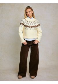 Big-Star - Spodnie damskie sztruksowe z szeroką nogawką ciemnobrązowe Celinesi 804. Stan: podwyższony. Kolor: brązowy. Materiał: sztruks. Długość: krótkie. Wzór: prążki. Sezon: lato. Styl: klasyczny #4