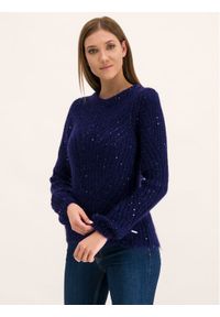 Guess Sweter W94R0U Z27D0 Granatowy Regular Fit. Kolor: niebieski. Materiał: syntetyk #1