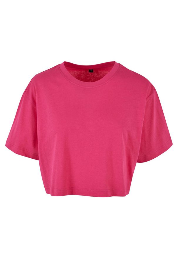 BUILD YOUR BRAND - Oversized Crop Top Dla Pań I Panów. Kolor: różowy