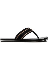 Coach Japonki Zoe Webbed Flip Flop C2978 Czarny. Kolor: czarny. Materiał: materiał #7