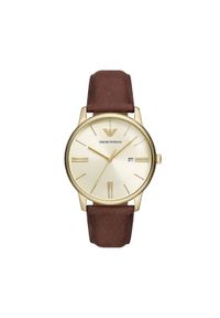 Emporio Armani Zegarek Minimalist AR11610 Brązowy. Kolor: brązowy #1