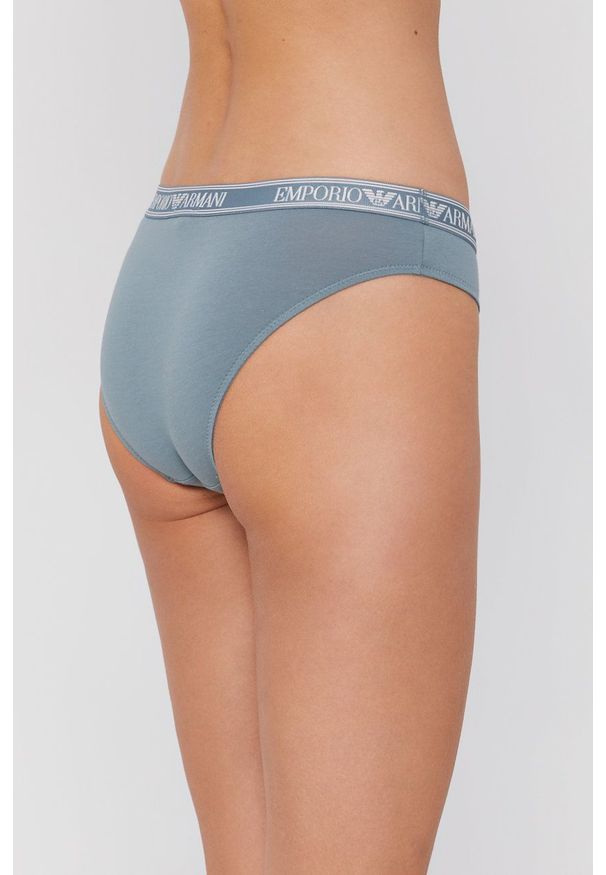 Emporio Armani Underwear Brazyliany kolor zielony. Kolor: zielony. Materiał: materiał, dzianina. Wzór: gładki