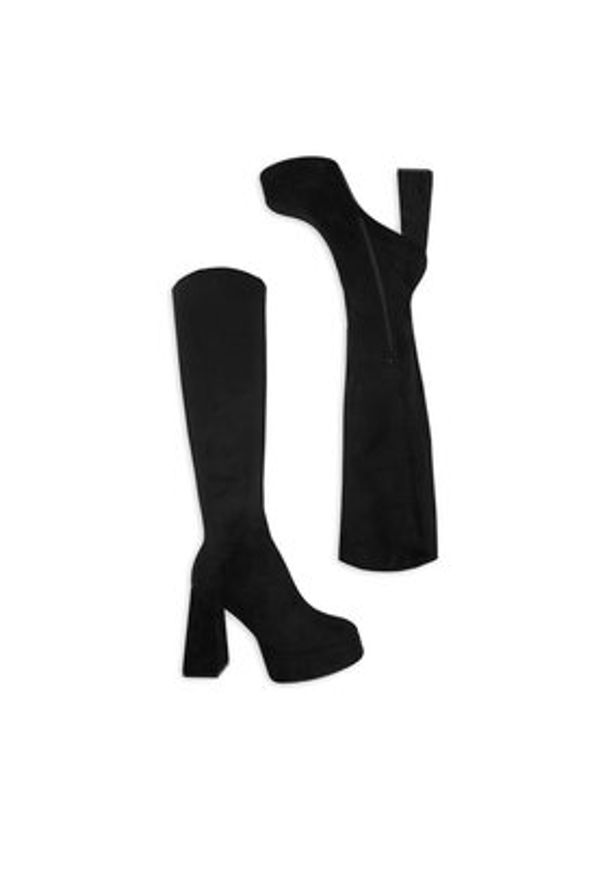 DeeZee Kozaki CL221013H Czarny. Kolor: czarny. Materiał: materiał