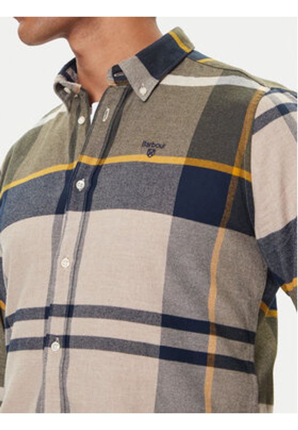 Barbour Koszula Iceloch MSH4994TN16 Zielony Tailored Fit. Kolor: zielony. Materiał: bawełna