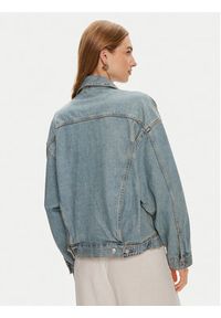 Gina Tricot Kurtka jeansowa 22124 Niebieski Loose Fit. Kolor: niebieski. Materiał: bawełna