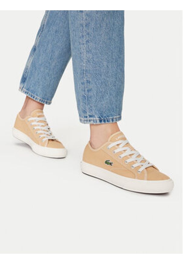 Lacoste Tenisówki Backourt 747CFA0006 Brązowy. Kolor: brązowy. Materiał: materiał