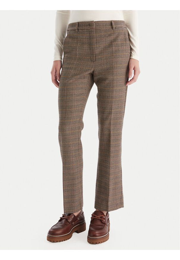 Weekend Max Mara Spodnie materiałowe Baco 2525136042 Brązowy Regular Fit. Kolor: brązowy. Materiał: wełna