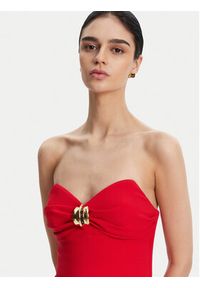 Elisabetta Franchi Sukienka koktajlowa AB-769-51E2 Czerwony Regular Fit. Kolor: czerwony. Materiał: syntetyk. Styl: wizytowy #3