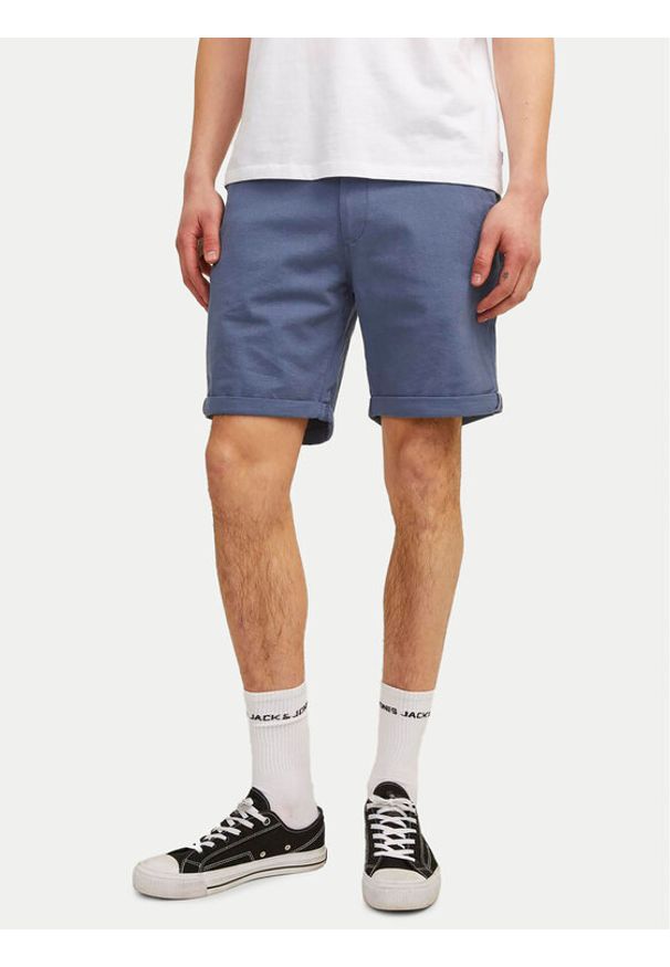 Jack & Jones - Jack&Jones Szorty materiałowe Fury 12206889 Niebieski Regular Fit. Kolor: niebieski. Materiał: bawełna