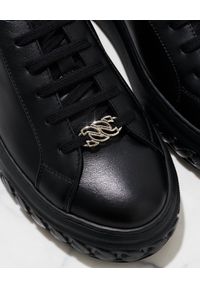 Casadei - CASADEI - Czarne sneakersy Off-Road Lacroc. Nosek buta: okrągły. Kolor: czarny. Materiał: lakier, guma. Wzór: napisy #3