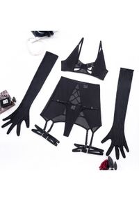 Intica - Koronkowy komplet bielizny na romantyczny wieczór Liljanka. Kolor: czarny. Materiał: koronka. Wzór: aplikacja, koronka #1