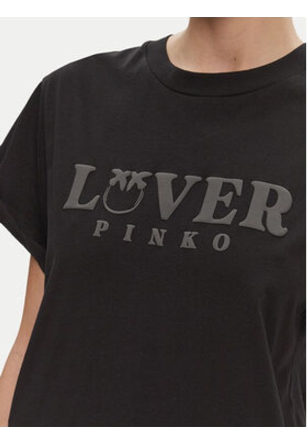 Pinko - PINKO T-Shirt Torcetti 104605 A2D1 Czarny Regular Fit. Kolor: czarny. Materiał: bawełna