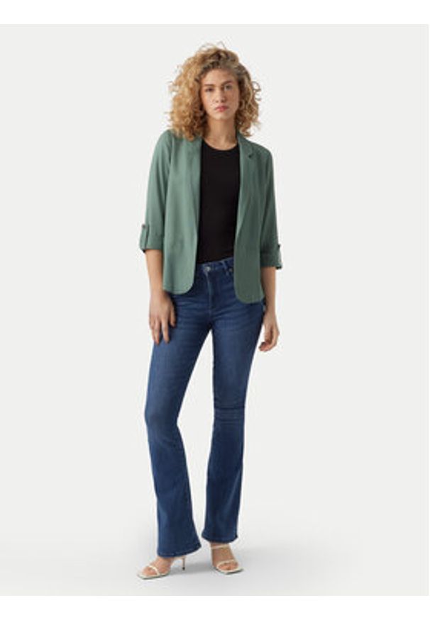 Vero Moda Marynarka Jesmilo 10279700 Zielony Regular Fit. Kolor: zielony. Materiał: len, wiskoza