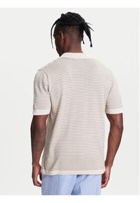 United Colors of Benetton - United Colors Of Benetton Polo 1094K301J Beżowy Regular Fit. Typ kołnierza: polo. Kolor: beżowy. Materiał: bawełna #4