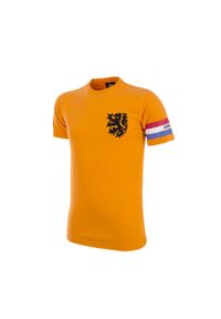 COPA FOOTBALL - Koszulka retro dziecięca - Kapitan Holandia - Pomarańczowa. Kolor: pomarańczowy, wielokolorowy, żółty. Sport: piłka nożna