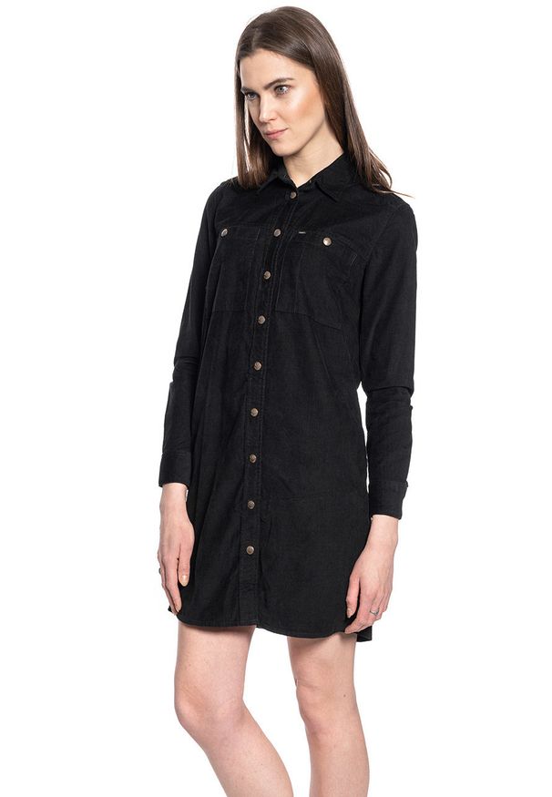 Lee - LEE WORKSHIRT DRESS DAMSKA SUKIENKA BLACK L50SMR01 112111405