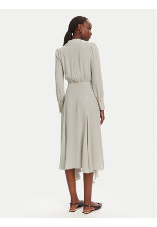 Elisabetta Franchi Sukienka koszulowa AB86552E2 E84 Écru Regular Fit. Materiał: wiskoza. Typ sukienki: koszulowe