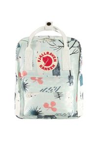 Fjällräven Kånken Art Mini, biały. Kolor: biały. Wzór: nadruk #1