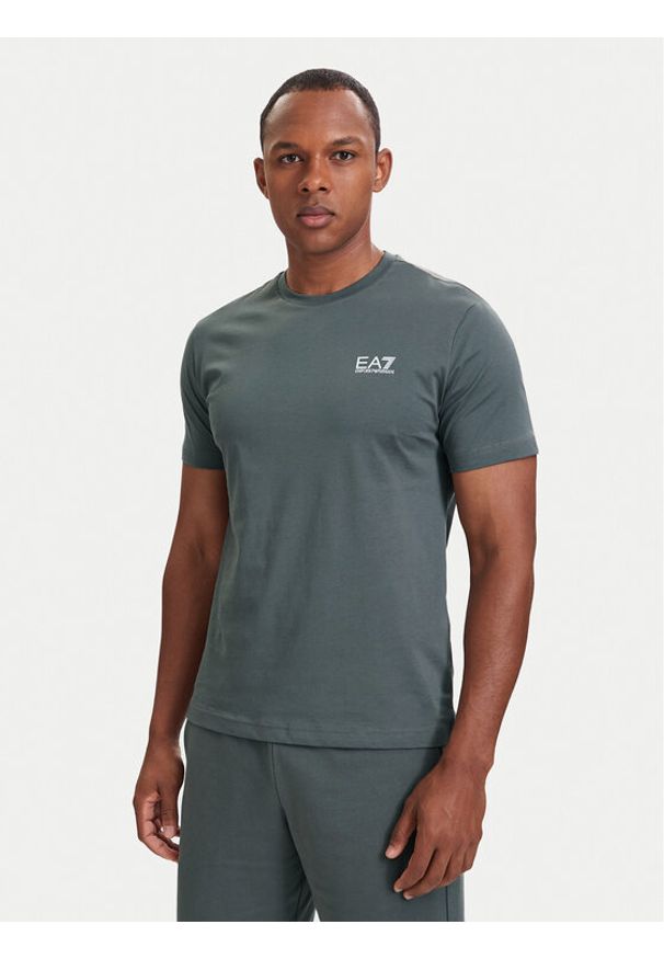 EA7 Emporio Armani T-Shirt 8NPT25 PJVPZ U8085 Szary Regular Fit. Kolor: szary. Materiał: bawełna