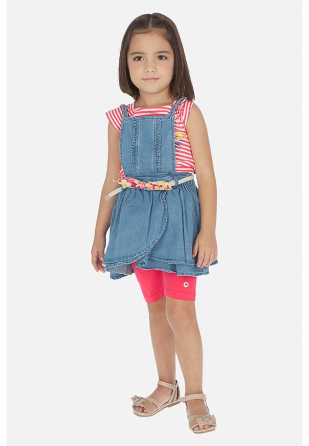 Mayoral - Spódnica dziecięca 92-134 cm. Kolor: niebieski. Materiał: bawełna, jeans, denim. Wzór: gładki